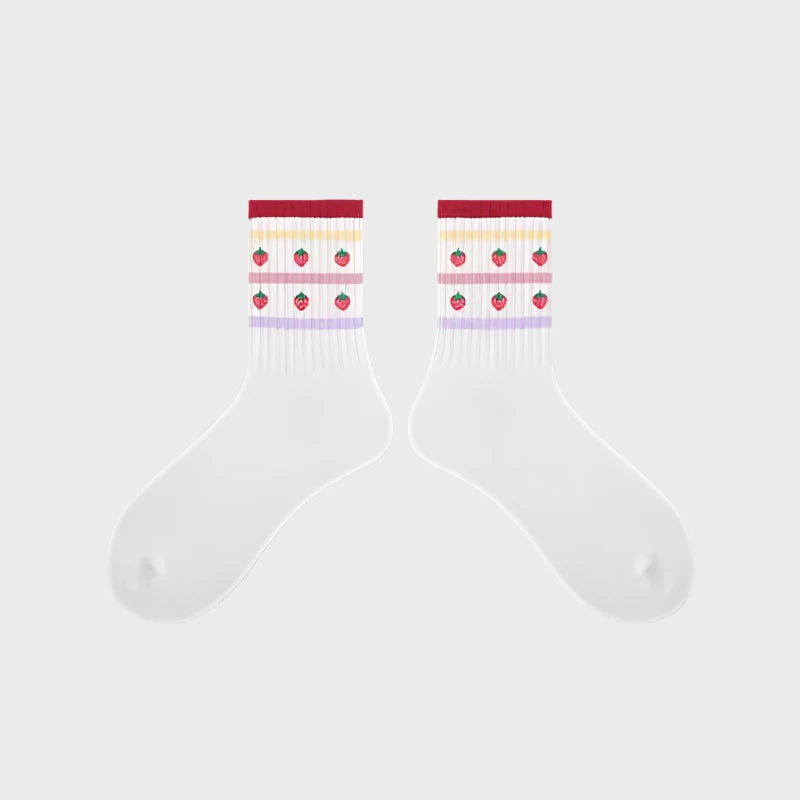 Lumi Colorful Mid-Legth Cotton Socks for Women