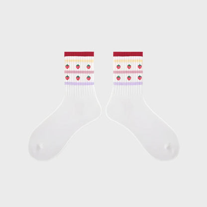 Lumi Colorful Mid-Legth Cotton Socks for Women