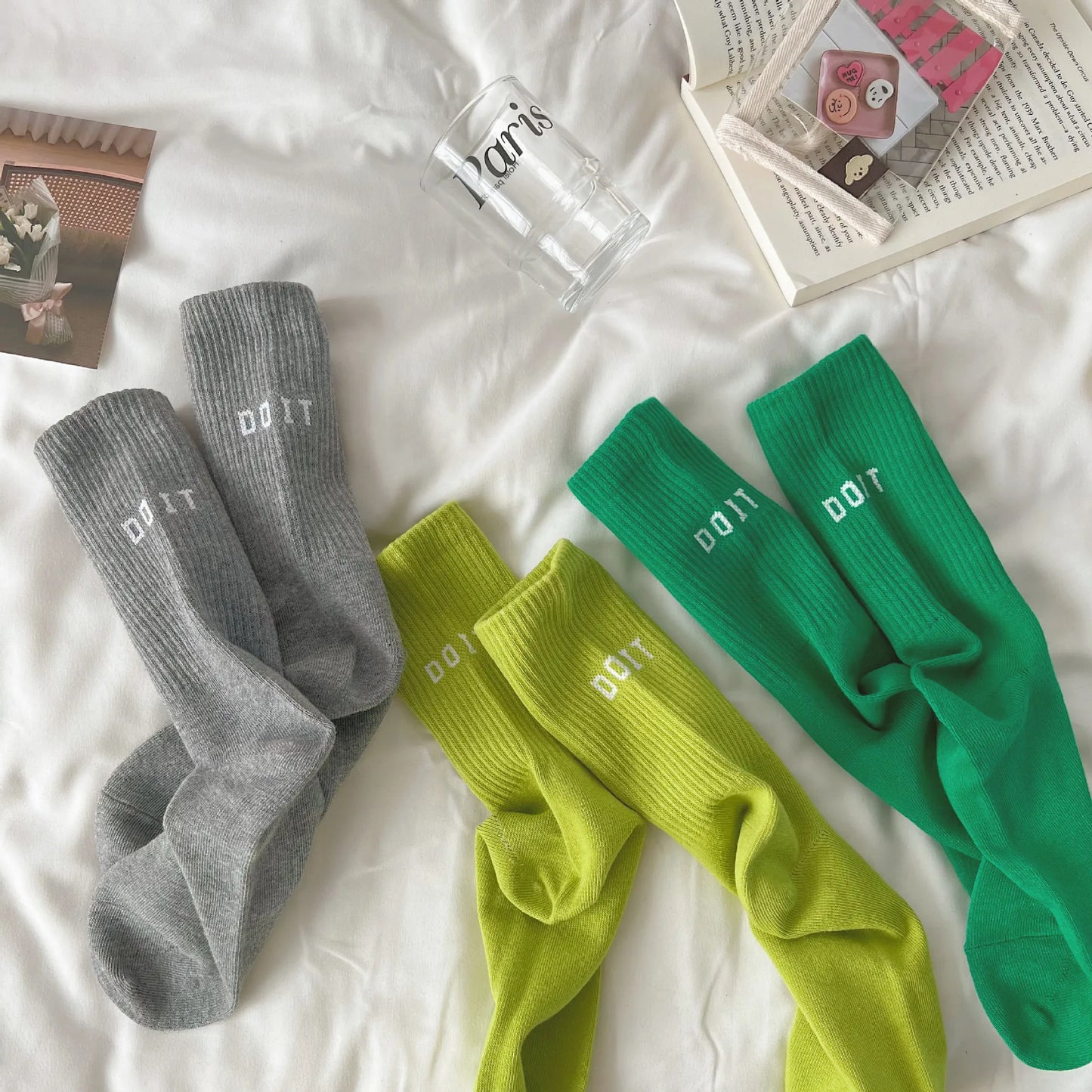 StyleFit Mid-Tube Crew Sports Socks for Women