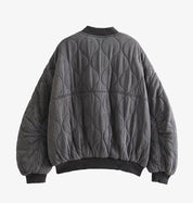 Quilted Bomber Jacket for Women – Oversized Fit, Ribbed Cuffs, Casual Outerwear for Chilly Days 3