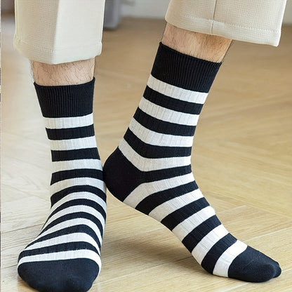 EaseStripes Women's Winter Crew Socks - 5 Pairs