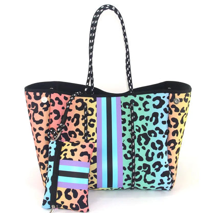 Charlene Neoprene Beach Bag with Pouch