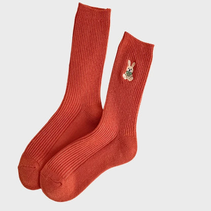 MacaronWooly Women's Warm Crew Socks