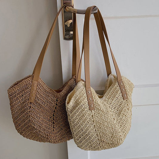 Emma Bohemian Straw Beach Bag