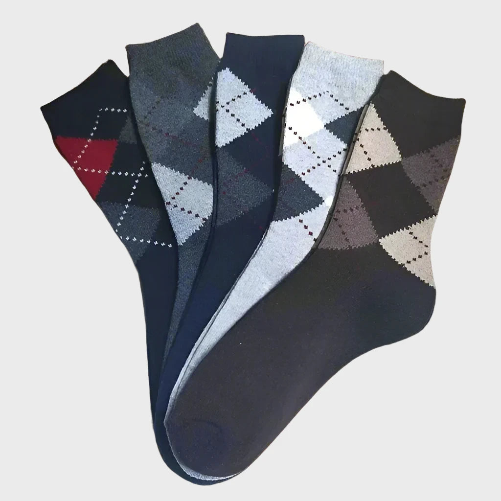 FrostGuard Men's Wool Crew Socks - 5 Pairs