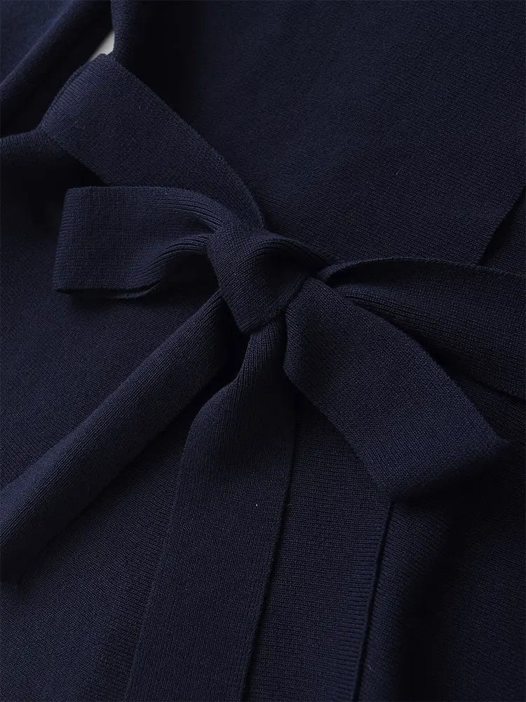 Women's Slim Fit Cardigan Sweater with V Neck and Sashes for Autumn-4