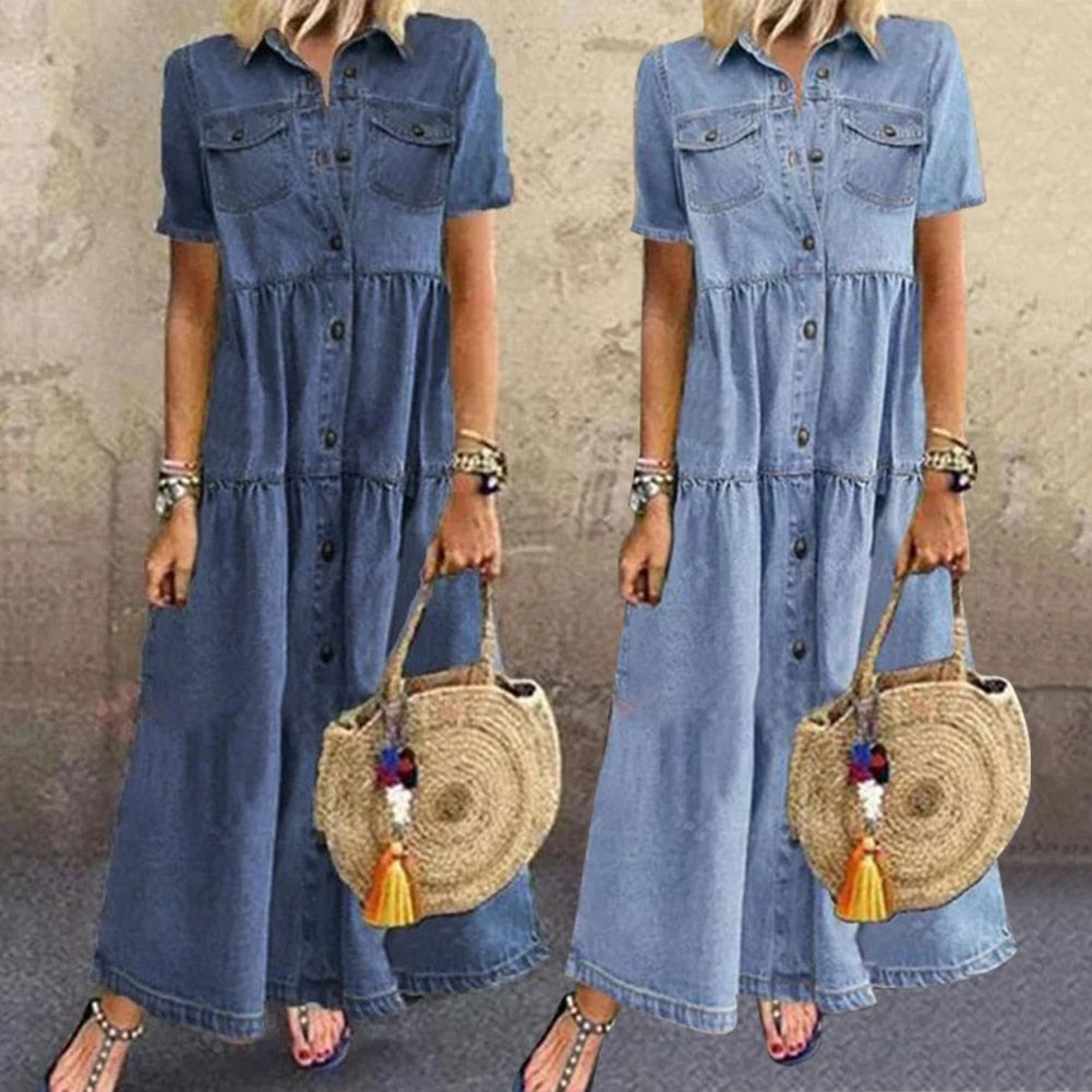 Theresa Classic Denim Dress