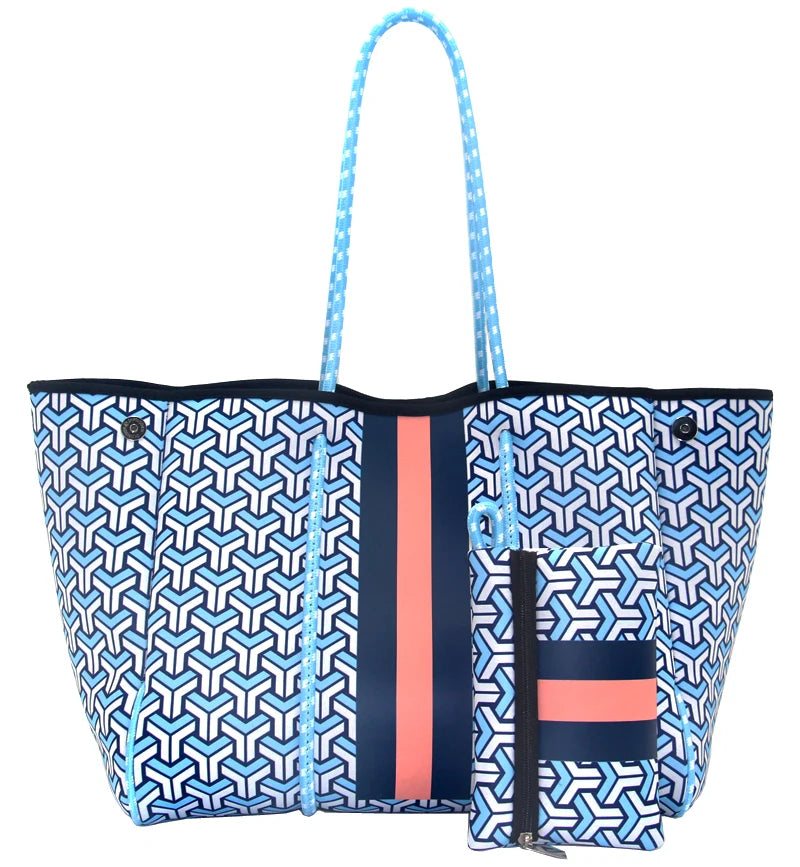 Charlene Neoprene Beach Bag with Pouch