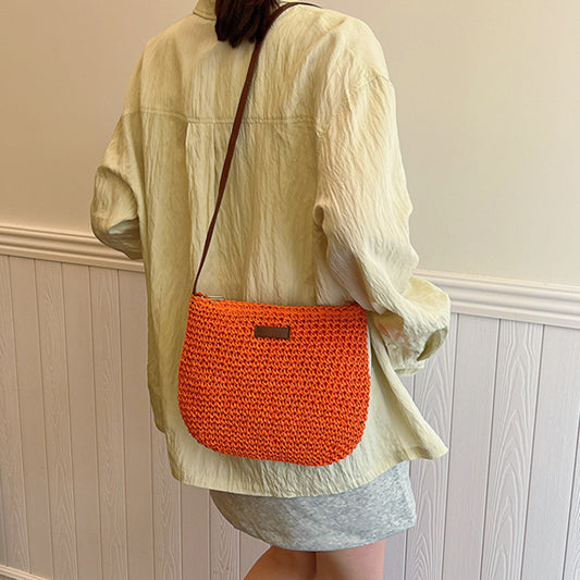 Lilia Straw Shoulder Bag