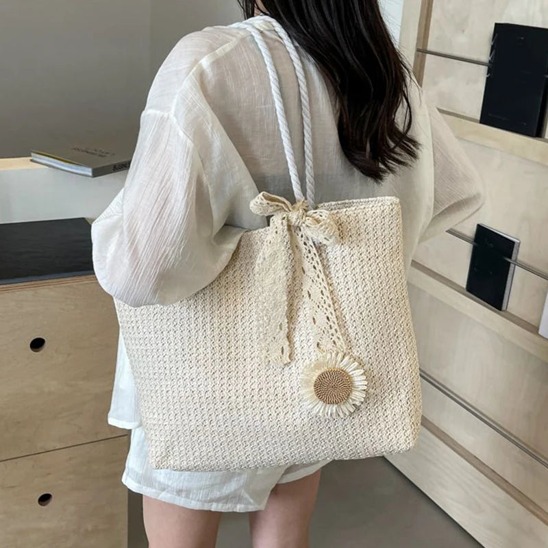 Marie Straw Shoulder Bag