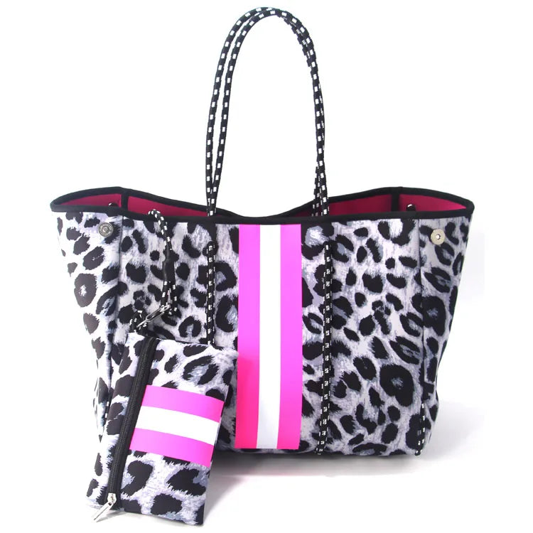 Charlene Neoprene Beach Bag with Pouch