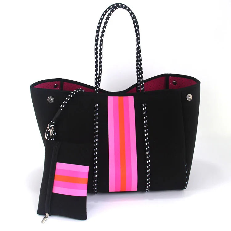 Charlene Neoprene Beach Bag with Pouch