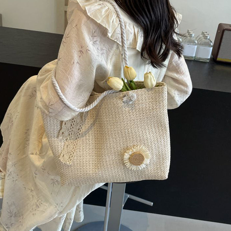 Marie Straw Shoulder Bag