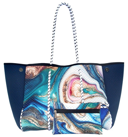 Charlene Neoprene Beach Bag with Pouch