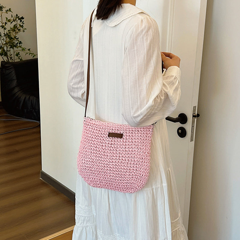 Lilia Straw Shoulder Bag