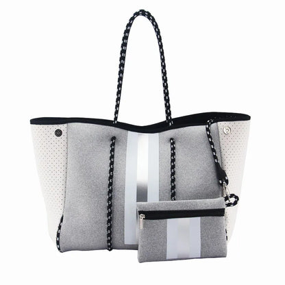 Charlene Neoprene Beach Bag with Pouch