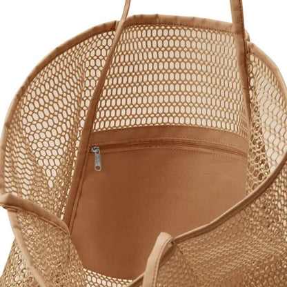 Lila Nylon Mesh Beach Tote