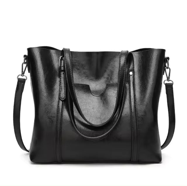 Luxe Vibe Tote - Stylish Vegan Leather Bag