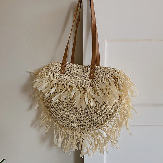 Claire Straw Shoulder Bag