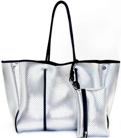 Charlene Neoprene Beach Bag with Pouch