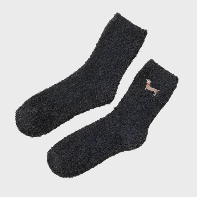 FluffyPaw Winter Crew Socks