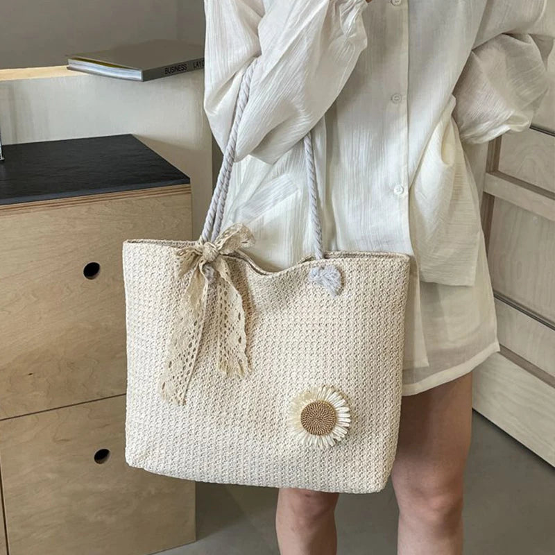 Marie Straw Shoulder Bag