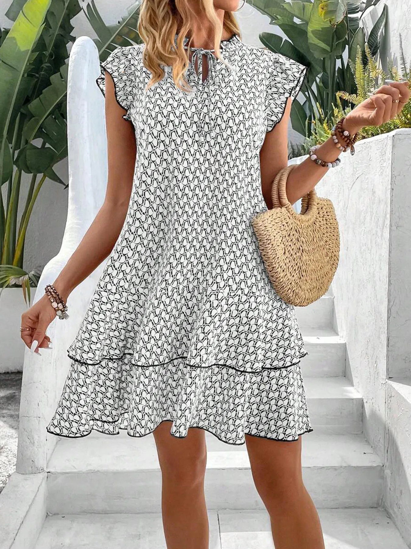 Krestie Elegant Floral Summer Dress