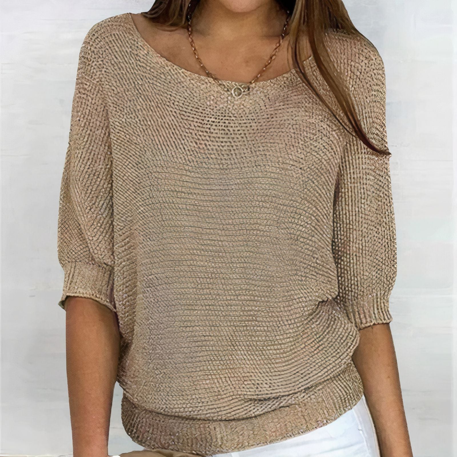 Women's Knitted Pullover Sweater - Cozy & Elegant Knit Design for All Occasions 1