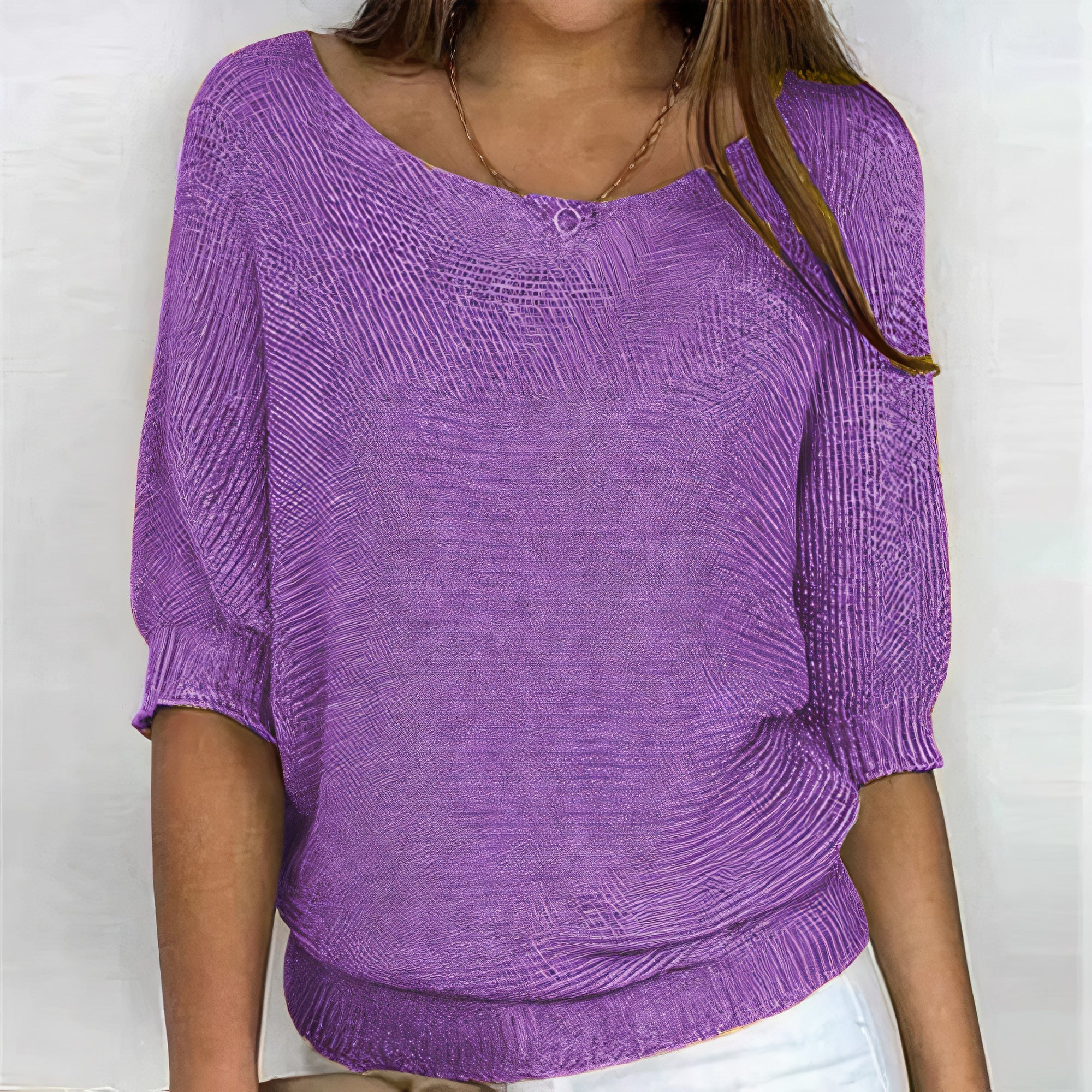 Variant image for Women's Knitted Pullover Sweater - Cozy & Elegant Knit Design for All Occasions-67