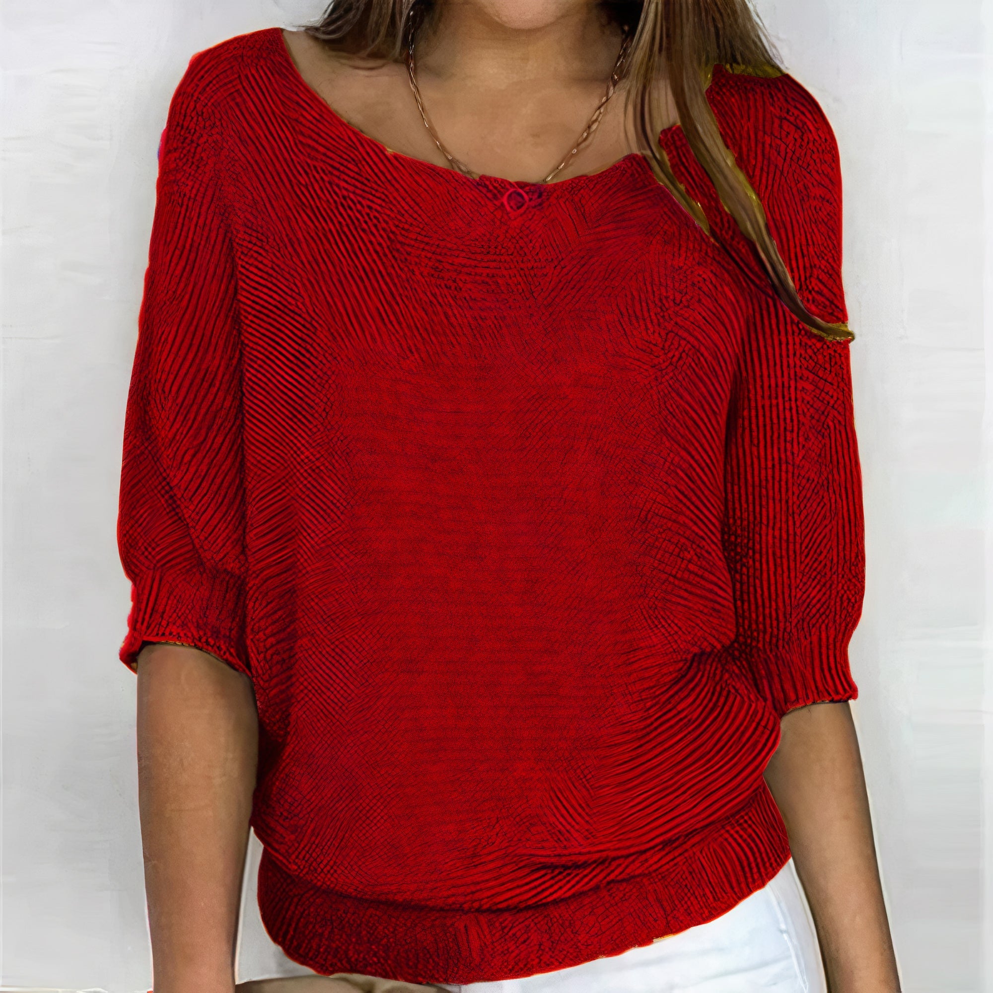 Women's Knitted Pullover Sweater - Cozy & Elegant Knit Design for All Occasions 4