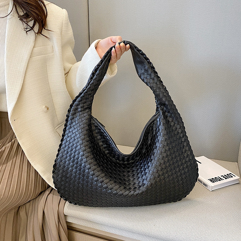 Elegant Woven Companion - Stylish Tote Bag