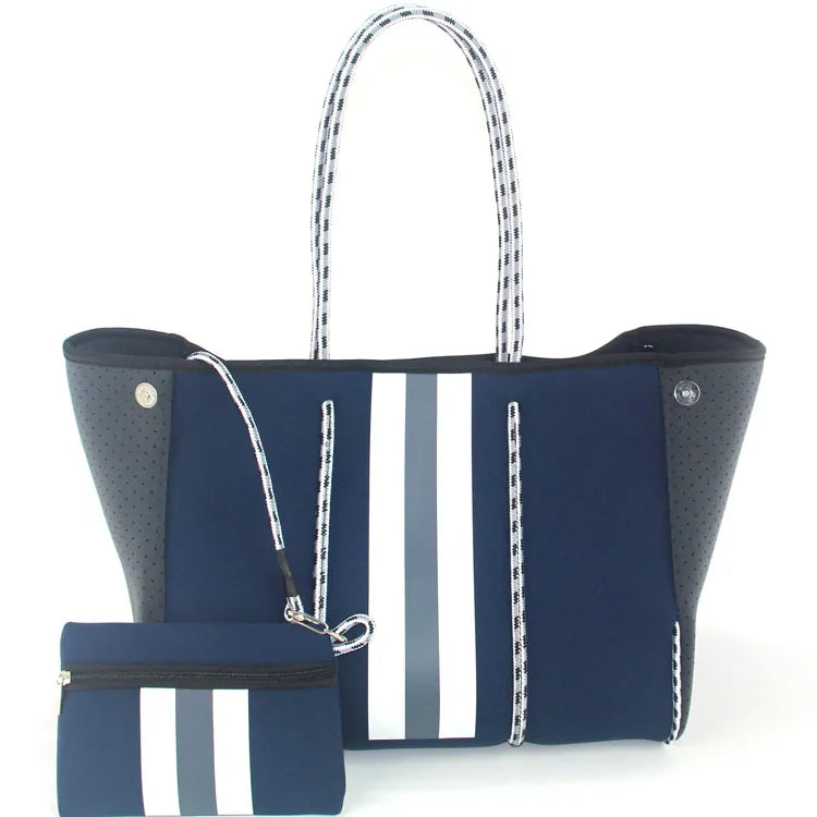 Charlene Neoprene Beach Bag with Pouch