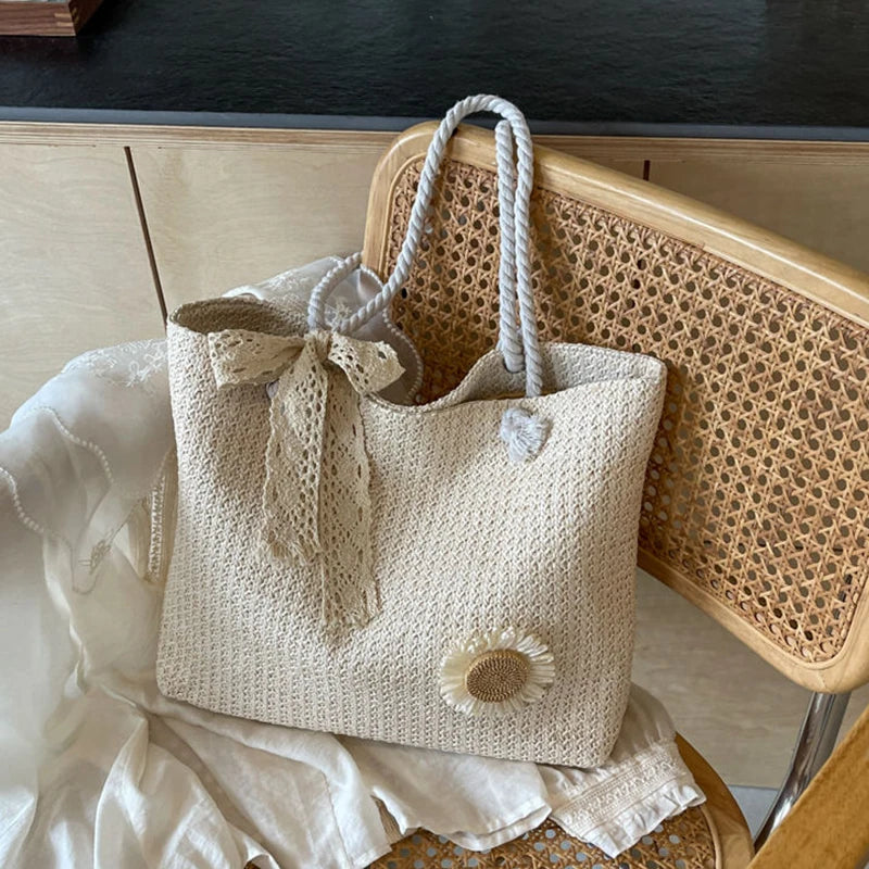 Marie Straw Shoulder Bag