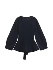 Women's Slim Fit Cardigan Sweater with V Neck and Sashes for Autumn-2