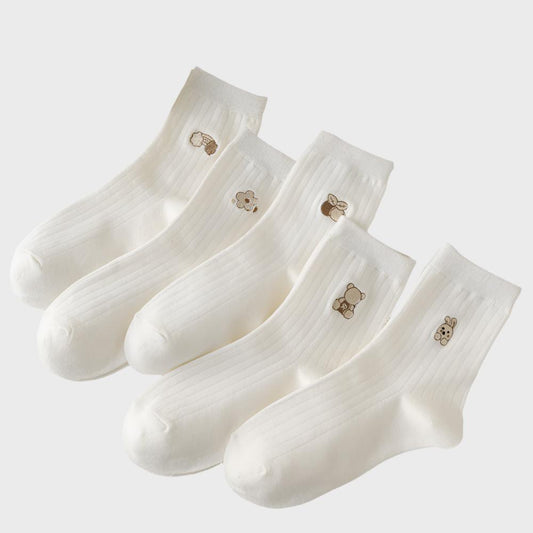 TrendBear High-Quality Crew Socks for Women - 5 Pairs