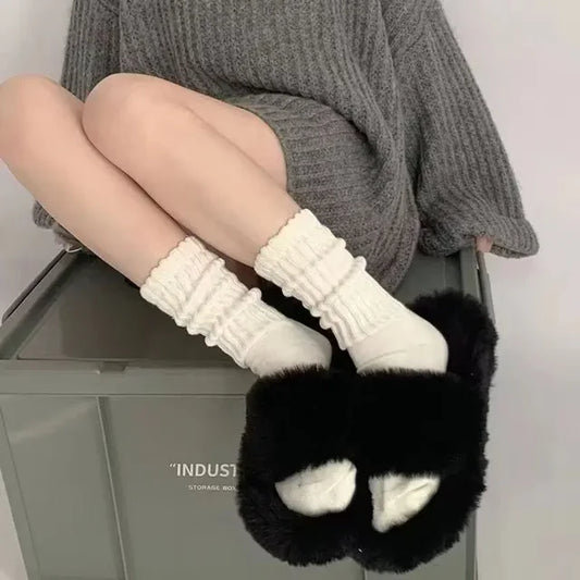 KnittedRuffles Long Warm Socks for Women