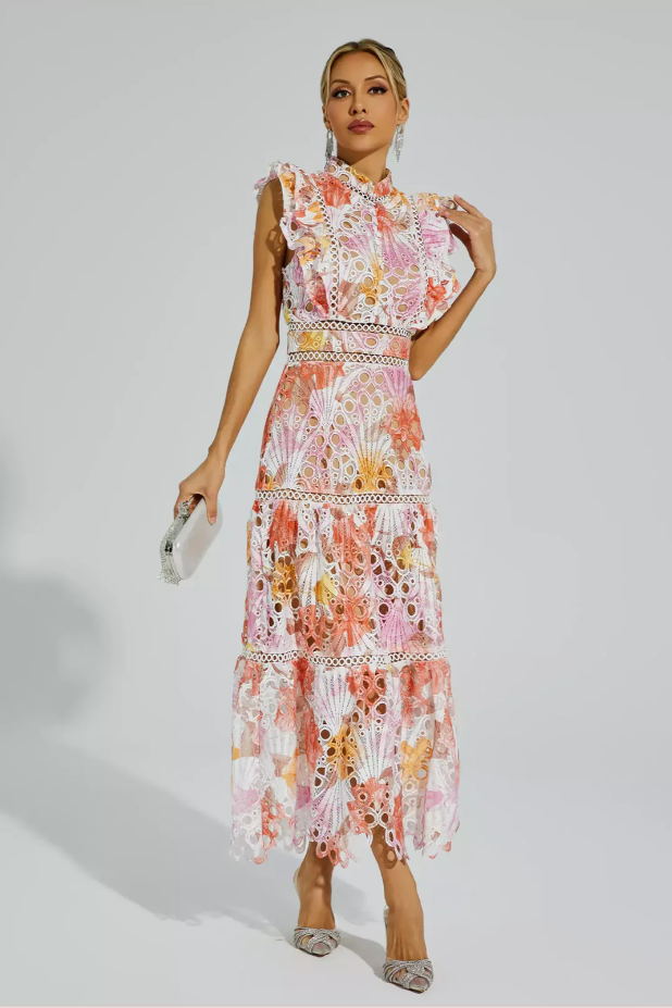 Isabelle Floral Lace Maxi Summer Dress