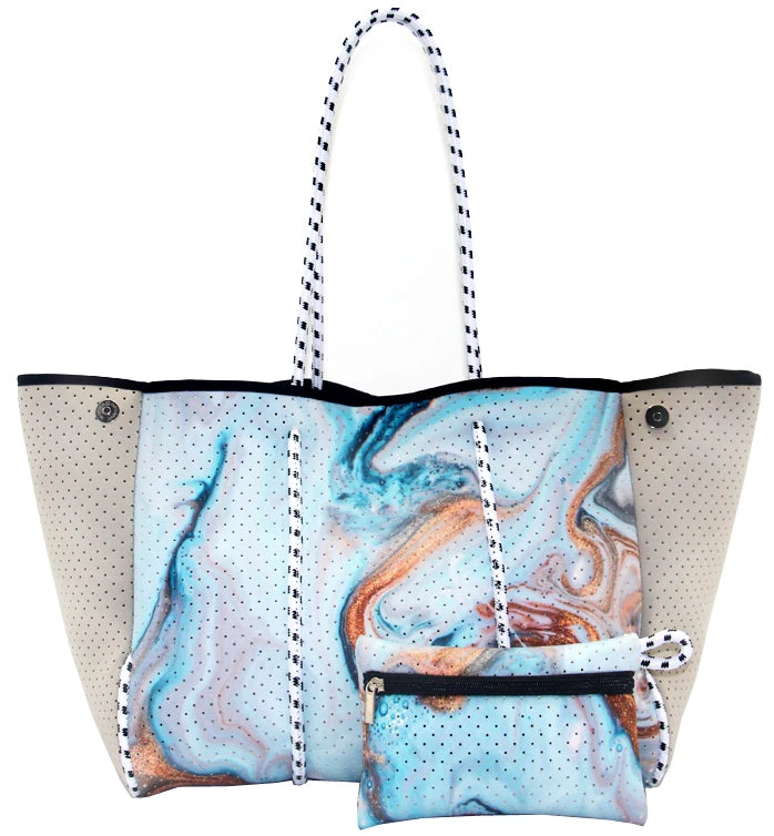 Charlene Neoprene Beach Bag with Pouch