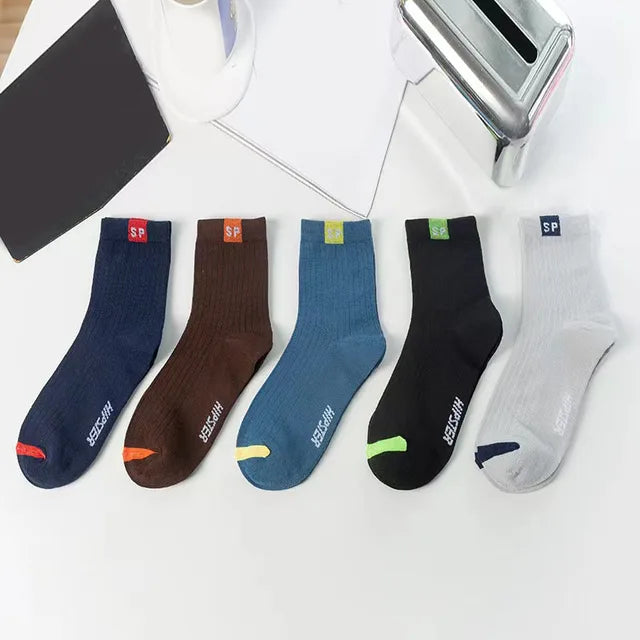 FreshOver Crew Socks for Men - 5 Pairs