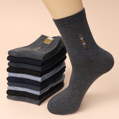 CozyStride Thickened Cotton Crew Socks - 5 Pairs