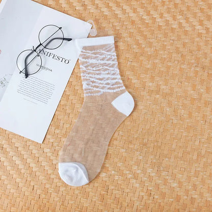 ShapelyMesh Sexy Lace Mesh Silk Socks