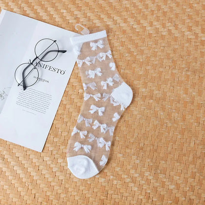 ShapelyMesh Sexy Lace Mesh Silk Socks