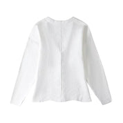 Women's Fitted Knit Cardigan Sweater with V-Neck and Side Split Hem