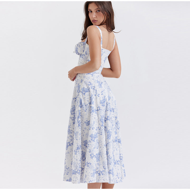 Gemma Sleeveless Floral Midi Summer Dress