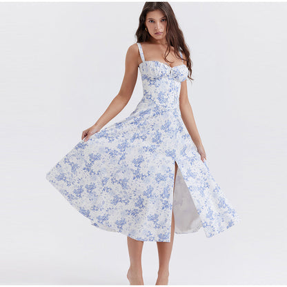 Gemma Sleeveless Floral Midi Summer Dress