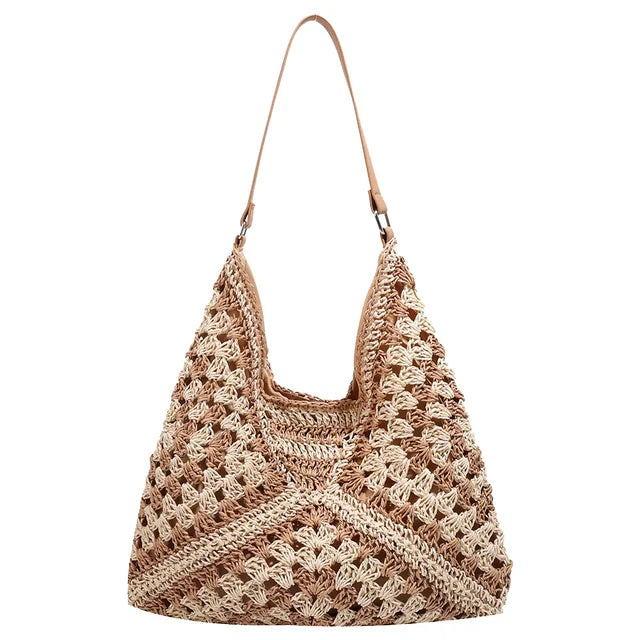 Ethereal Essence - Bohemian Straw Shoulder Bag