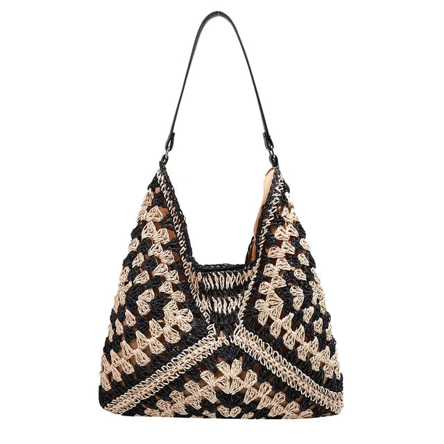 Ethereal Essence - Bohemian Straw Shoulder Bag