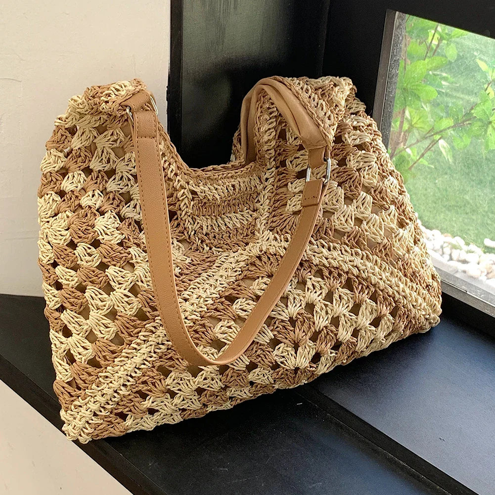 Ethereal Essence - Bohemian Straw Shoulder Bag