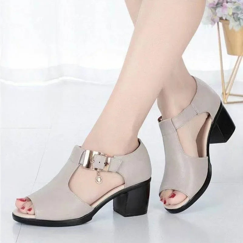 Pearly Heeled Sandals for Women