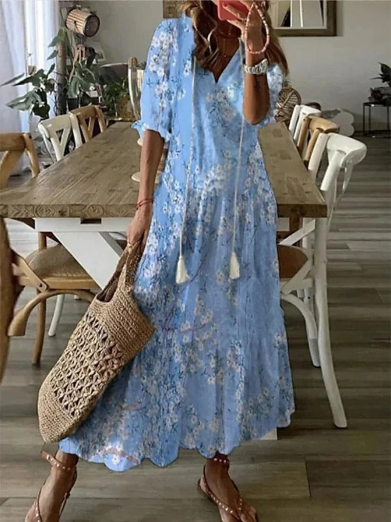 Melinda Floral Print Summer Dress